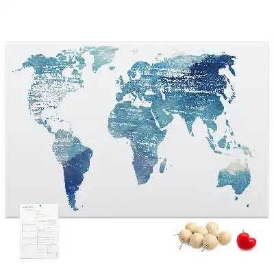 Nástěnka do dětského pokoje Mapa světa