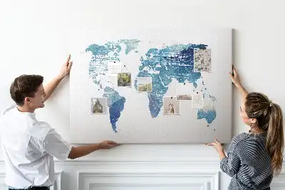 Nástěnka do dětského pokoje Mapa světa