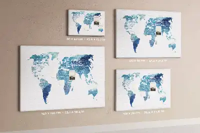 Nástěnka do dětského pokoje Mapa světa