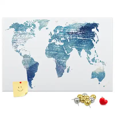 Nástěnka do dětského pokoje Mapa světa
