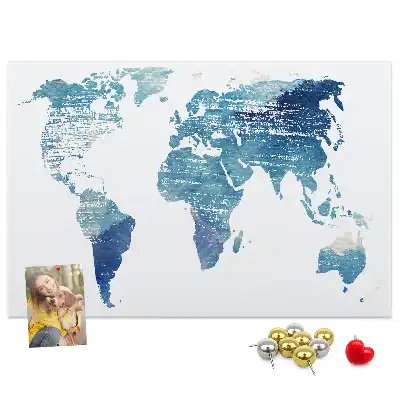 Nástěnka do dětského pokoje Mapa světa