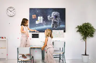 Nástěnka do dětského pokoje s motivem astronauta