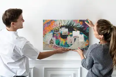 Nástěnka do dětského pokoje s motivem lidského oka