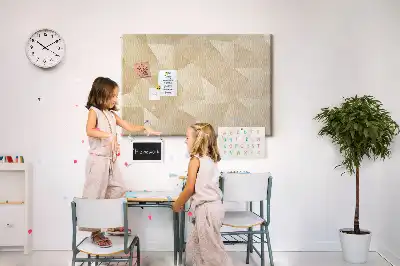 Nástěnka do dětského pokoje s moderní trojúhelníkovou kompozicí