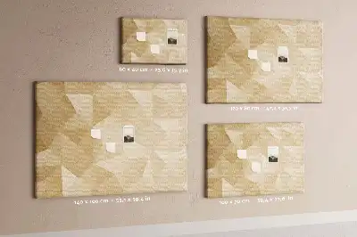 Nástěnka do dětského pokoje s moderní trojúhelníkovou kompozicí