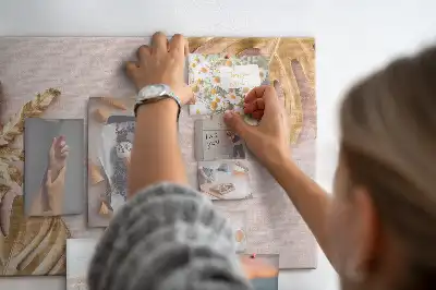 Korková nástěnka Zlaté tropické listy