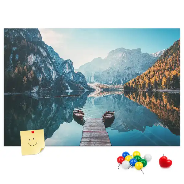 Korková tabule Lodě na jezeře
