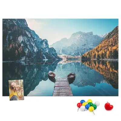Korková nástěnka Loďky na jezeře