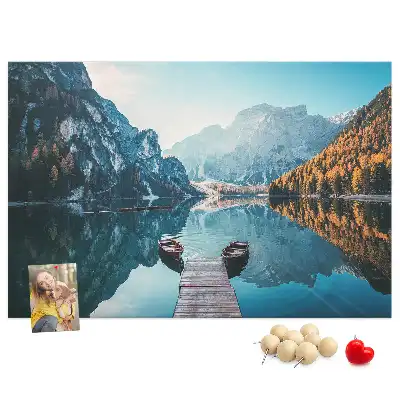 Korková tabule Lodě na jezeře