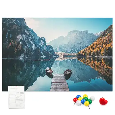 Korková nástěnka Loďky na jezeře