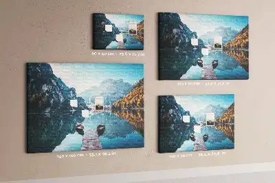 Korková tabule Lodě na jezeře