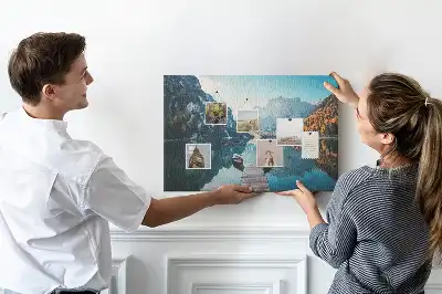 Korková tabule Lodě na jezeře
