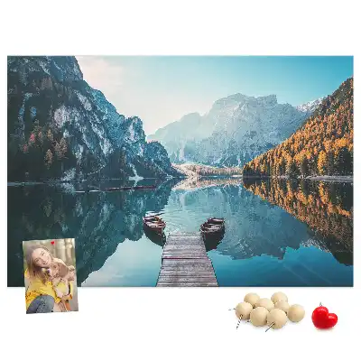 Korková tabule Lodě na jezeře