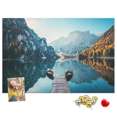 Korková tabule Lodě na jezeře