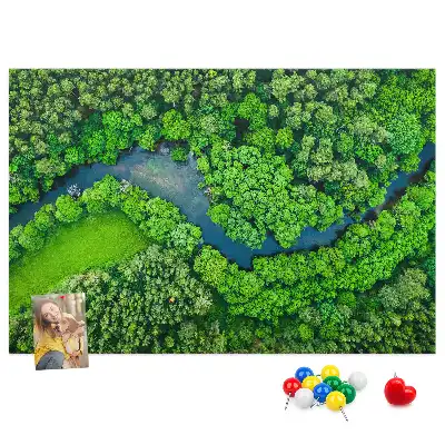 Nástěnka do dětského pokoje Řeka v lese