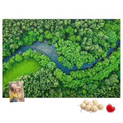 Nástěnka do dětského pokoje Řeka v lese