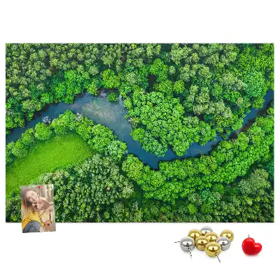 Nástěnka do dětského pokoje Řeka v lese