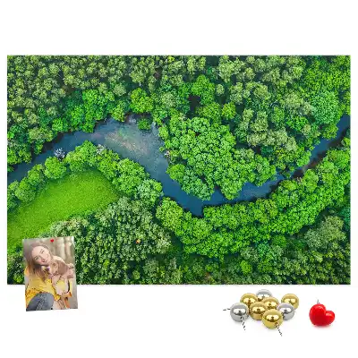 Nástěnka do dětského pokoje Řeka v lese