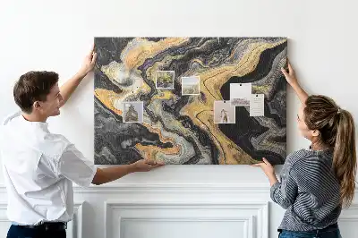 Korková nástěnka se strukturou pozlacené skály