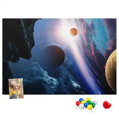 Nástěnka do dětského pokoje Velká galaxie