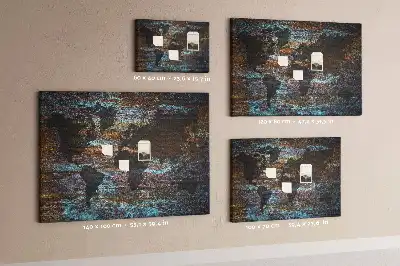 Nástěnka do dětského pokoje Mapa světa rezavá