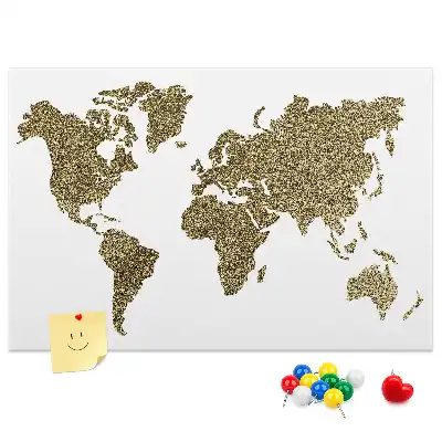 Korková nástěnná mapa světa