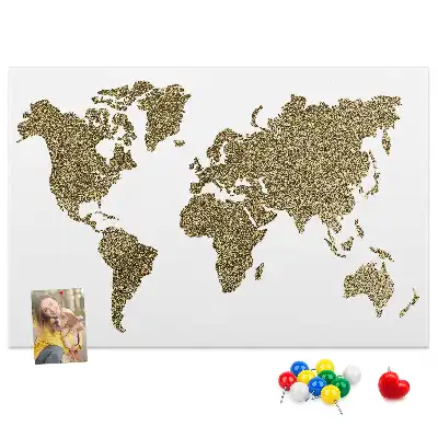 Korková tabule Mapa světa