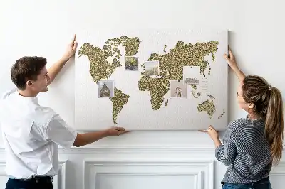 Korková nástěnná mapa světa