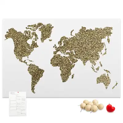 Korková nástěnná mapa světa