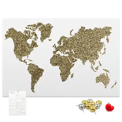 Korková tabule Mapa světa