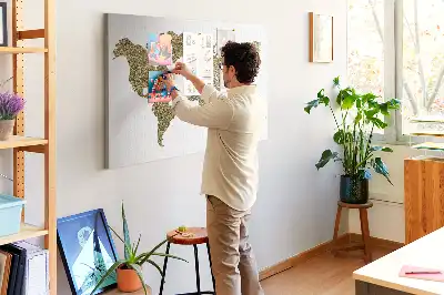 Korková tabule Mapa světa