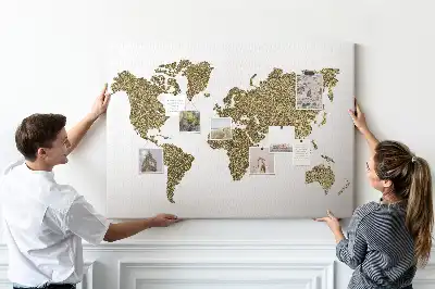 Korková nástěnná mapa světa