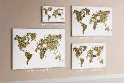 Korková nástěnná mapa světa