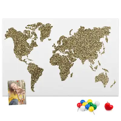 Korková tabule Mapa světa