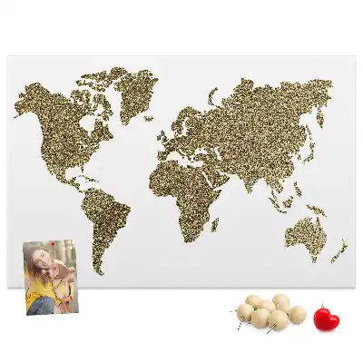 Korková tabule Mapa světa