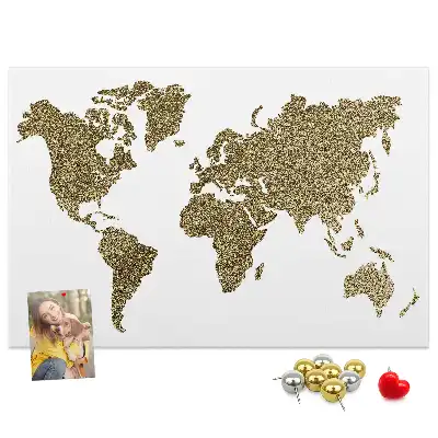 Korková tabule Mapa světa
