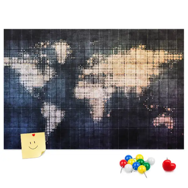 Nástěnka do dětského pokoje Abstraktní mapa světa
