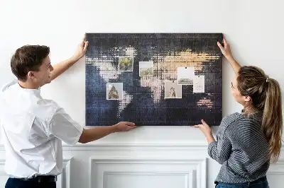 Nástěnka do dětského pokoje Abstraktní mapa světa