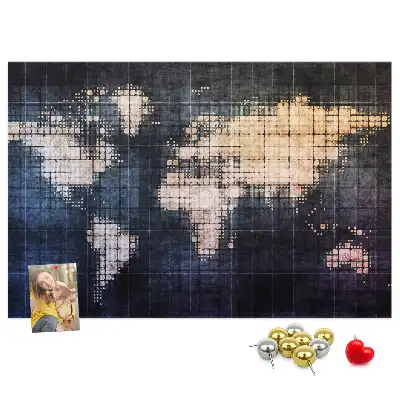 Nástěnka do dětského pokoje Geometrický obrys světa
