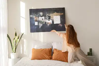 Nástěnka do dětského pokoje Abstraktní mapa světa