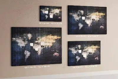 Nástěnka do dětského pokoje Abstraktní mapa světa