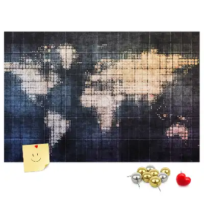 Nástěnka do dětského pokoje Geometrický obrys světa