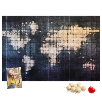 Nástěnka do dětského pokoje Abstraktní mapa světa
