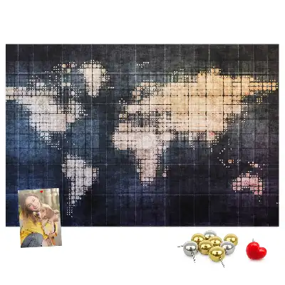 Nástěnka do dětského pokoje Geometrický obrys světa