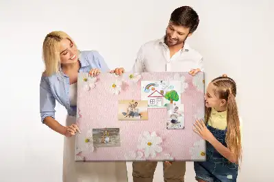Nástěnka korková Květy sedmikrásek