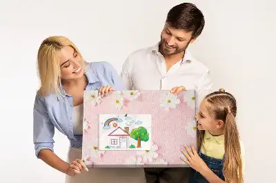 Nástěnka korková Květy sedmikrásek