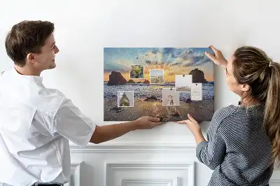 Korková nástěnka Slunce klesající do moře