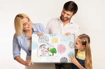 Korková nástěnka s geometrickým vzorem