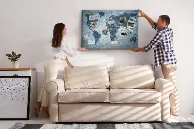 Nástěnka Malovaná mapa světa do dětského pokoje