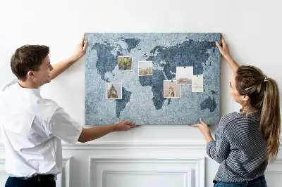 Nástěnka Malovaná mapa světa do dětského pokoje